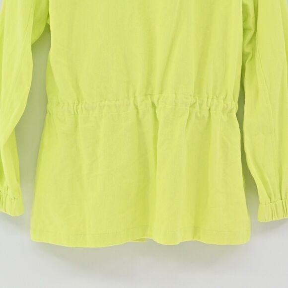 LONDON RAG Jacket‎ Womens Size M Chartreuse 100% Cotton Twill Collection Utility - Picture 7 of 13